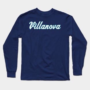 Villanova Retro Script Long Sleeve T-Shirt